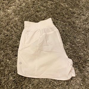 Lululemon White Track Short 3”